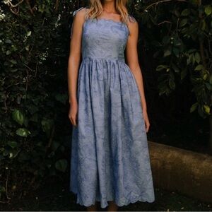 Ivy City Co Isla Embroidered Chambray Dress